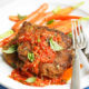 Italian Fried Steak with Roasted Pepper Pesto