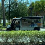 Cleaning cart at Disney Springs