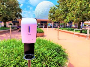 Epcot entrance re-opening day